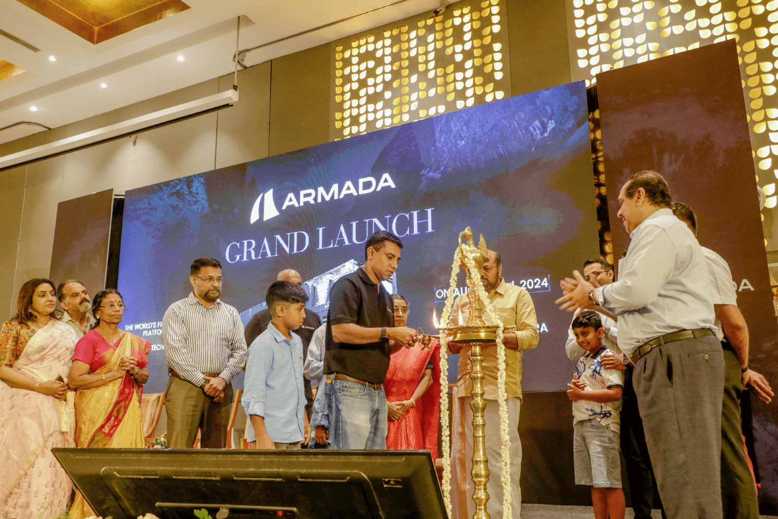 CTO, Armada, Mr. Pradeep Nair, lighting the auspicious lamp.