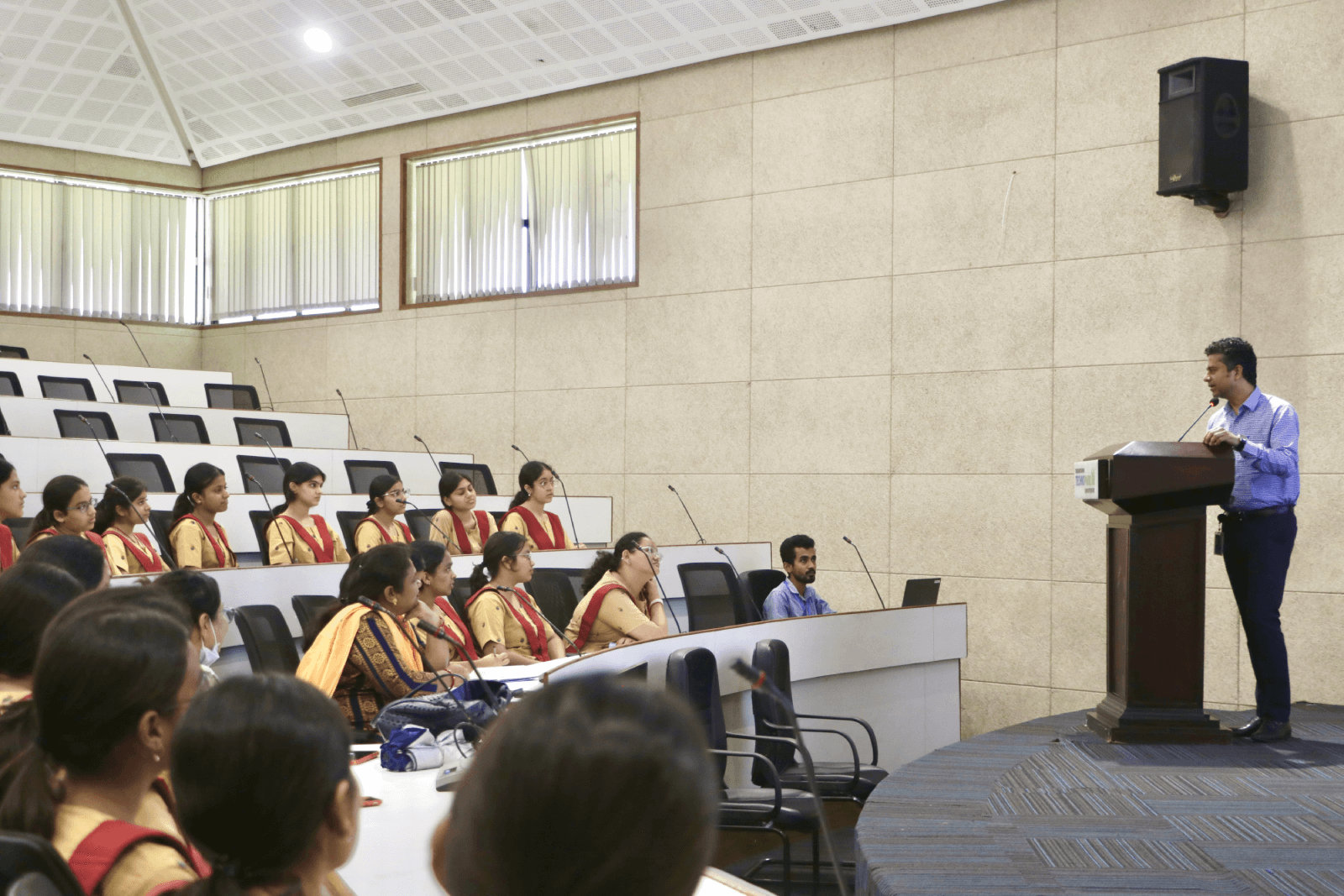 DGM Customer Relationship, Technopark, Shri Vasanth Varada, addressing the staff and students of Mayo College for Girls, Ajmer, Rajasthan.