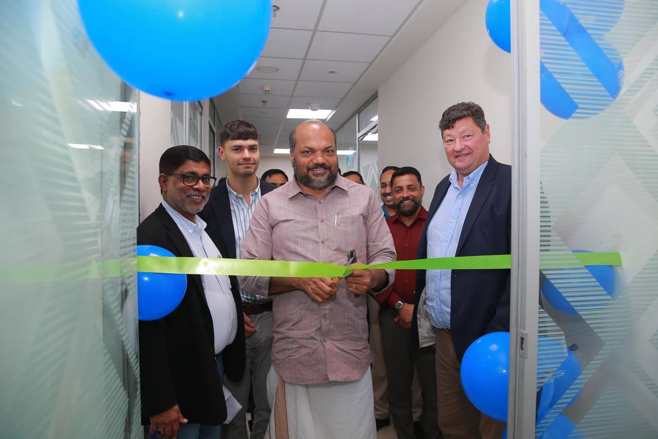 Shri. P Rajeev, Hon Minister for Industries, Law, and Coir, Govt of Kerala, inaugurating the Trasna Technologies Solutions office at Technopark.