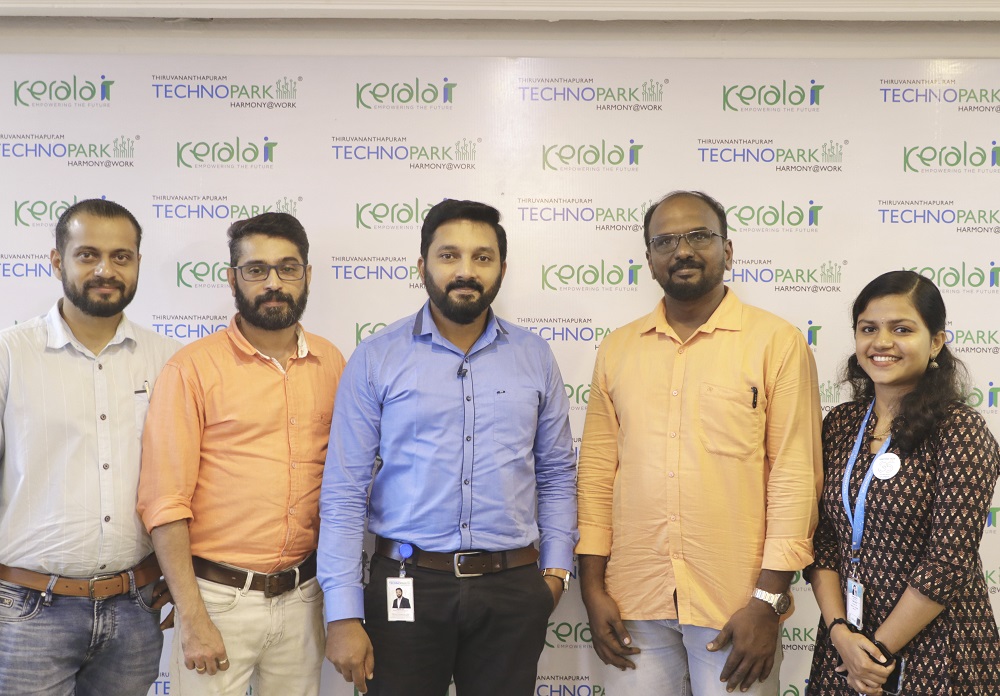 Mr. Jojo Jose, Operations Manager -IT, PAN Environ India Pvt Ltd.; Mr. Sunil Kumar R; Mr. Azeeb A K; Mr. Hashim Aziz, Team lead - GIS, PAN Environ India Pvt Ltd; and Ms. Sree Durga.